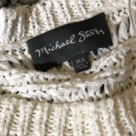 Michael Stars rape yarn fringe top /cover up - Picture 5 of 8